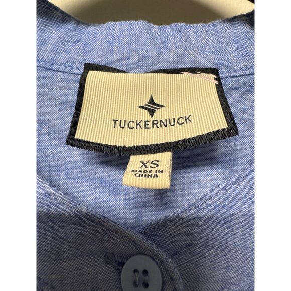 TUCKERNUCK Chambray Linen Lydell Maxi Dress, Sz XS - Picture 10 of 12